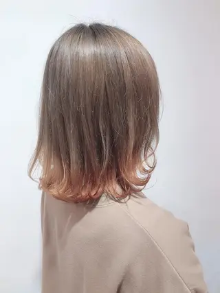 ミディアム 髪質改善 縮毛の達人 矢井由真のヘアスタイル
