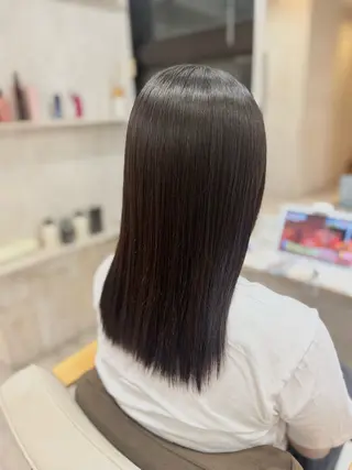 セミロング 髪質改善縮毛矯正特化 高木修司のヘアスタイル