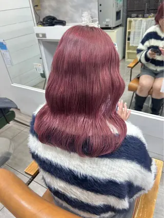 セミロング カラー 本尾 空大のヘアスタイル