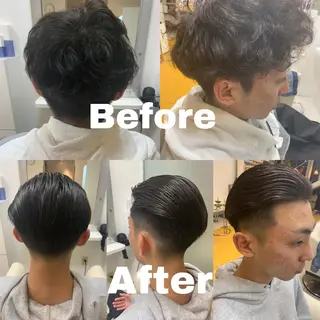 パーマ メンズ 柳川 玲也のヘアスタイル