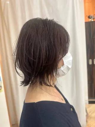 ミディアム カラー 野々村 麻由のヘアスタイル