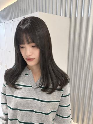 ミディアム カラー パーマ ヘアアレンジ 押切 響　のヘアスタイル