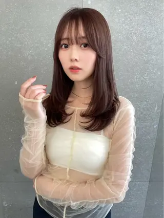 ミディアム カラー ヘアアレンジ 【博多髪質改善】 吉村 清志のヘアスタイル