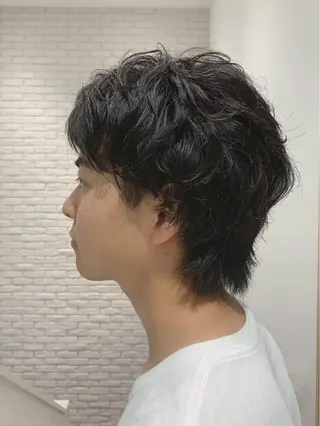 ショート パーマ メンズ ミドウチ アヤカのヘアスタイル