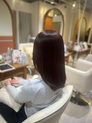 セミロング カラー 中山 知優のヘアスタイル