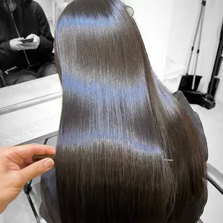 ロング 縮毛・酸性ストレート モデル募集のヘアスタイル