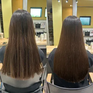 ロング パーマ hubhair レイヤー/透明感のヘアスタイル