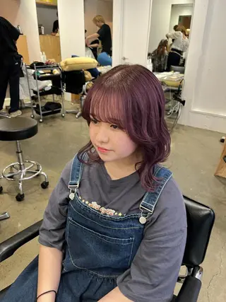 ミディアム カラー 新宿 似合わせカラー HINAのヘアスタイル