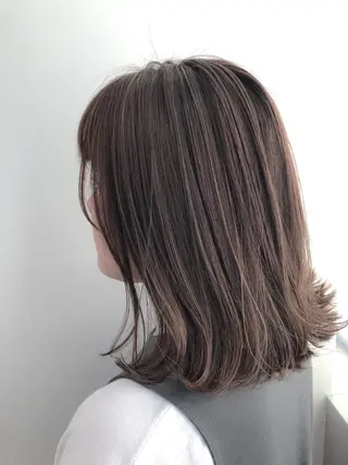 ミディアム カラー 【透明感、艶髪】西村 有司のヘアスタイル