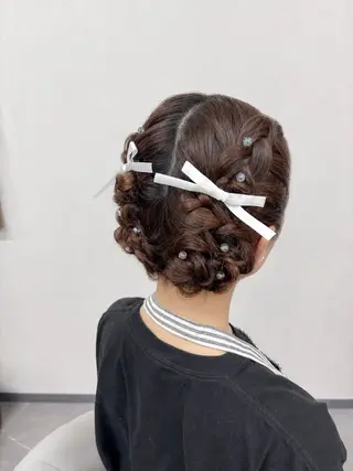 ミディアム ヘアアレンジ ⭐︎moe 【ヘアメイク🧸】のヘアスタイル