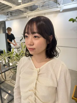 セミロング 新宿/顔周りカット +レイヤー=しずく♩のヘアスタイル