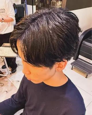 ショート カラー パーマ メンズ パーマ/カラー/ メンズ特化/田中海斗のヘアスタイル