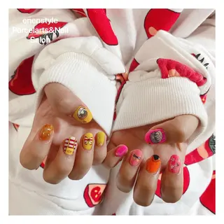 ミディアム ネイル 🐾enen style 🐾のネイルデザイン