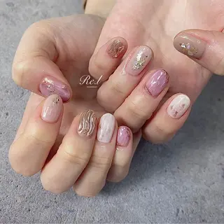 ネイル モチの良さ◉ フィルインネイル♡のネイルデザイン