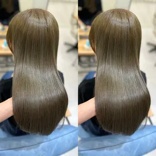 ロング カラー 髪質改善🩵縮毛矯正 代々木/木下のヘアスタイル