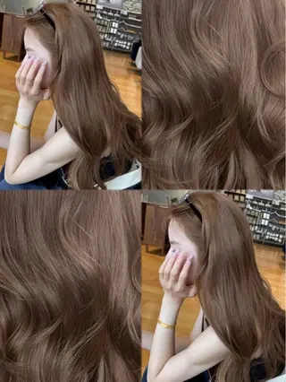 ロング カラー 顔まわりの神様✨ 透明感カラー藤嶋秀幸のヘアスタイル