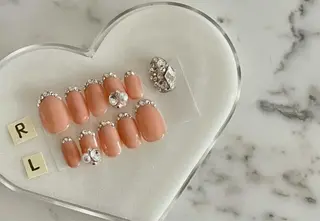 ネイル 韓国/ワンホン/長さ 出しつけ放題🎀のネイルデザイン