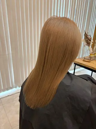 セミロング カラー 【透け感カラー】 沖田航祐のヘアスタイル