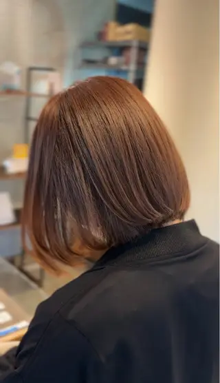 ミディアム 艶カラー/縮毛矯正 まなとのヘアスタイル