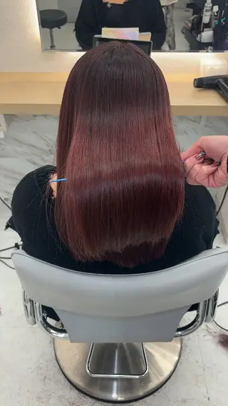 ロング 今話題の艶髪矯正 美艶カラー/FUKAのヘアスタイル