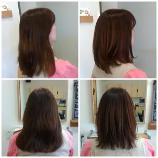 ミディアム 三ツ井 淳華のヘアスタイル