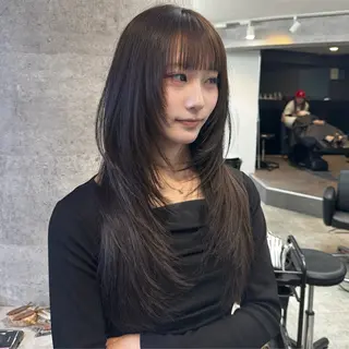 セミロング カラー 新宿/顔周りカット/ レイヤー/がっきーのヘアスタイル
