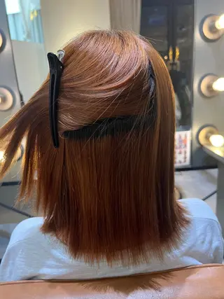 セミロング 髪質改善ストレート Kantaのヘアスタイル