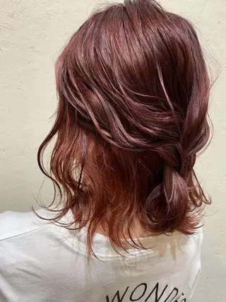 ミディアム カラー 天野 開のヘアスタイル