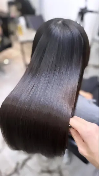 ロング パーマ ブリーチ縮毛矯正/ 髪質改善/西野和裕のヘアスタイル