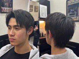 ミディアム 有田 光輝のヘアスタイル