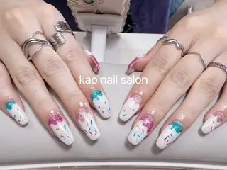 ネイル kao nail マグネット/長さだしのネイルデザイン