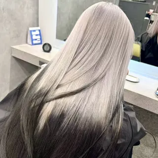 カラー Yoshiいろあそび 八王子/ハイトーンのヘアスタイル