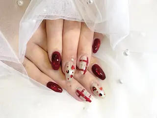ネイル ワンホン韓国ちゅるん ネイル✨🎀AMIのネイルデザイン