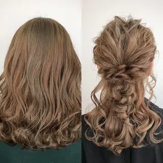 セミロング カラー 【透明感、艶髪】西村 有司のヘアスタイル