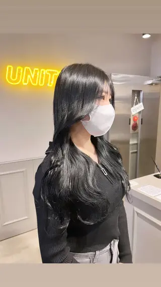 ロング カラー パーマ ヘアアレンジ メンズ 上品＆韓国風 🥀海心🥀のヘアスタイル