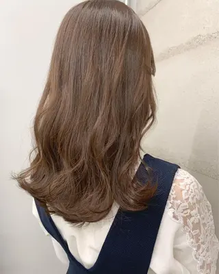 ミディアム カラー 透明感カラー✂︎ /縮毛矯正/YUKAのヘアスタイル