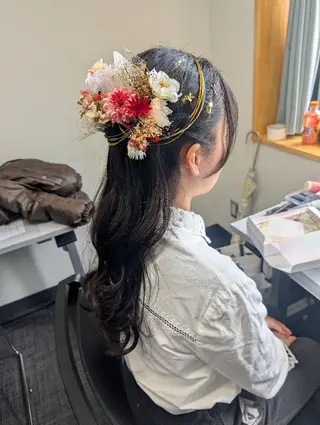 ヘアアレンジ 大人髪ヘアセット/ 切りたて感なしカットのヘアスタイル