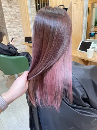 セミロング ハイトーン belle ナホのヘアスタイル