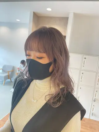 セミロング カラー 堀田 将輝のヘアスタイル