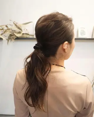 ロング ヘアアレンジ 木川 愛子のヘアスタイル
