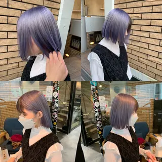 ショート ワンホンレイヤー エクステづまのヘアスタイル