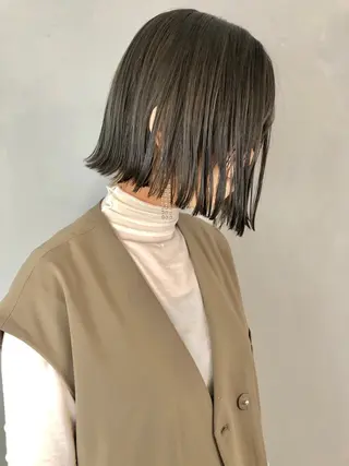 ミディアム 縮毛矯正、 押野七大のヘアスタイル