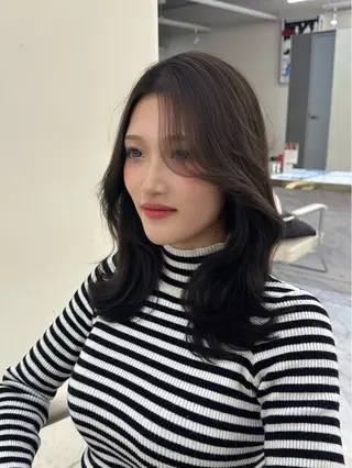 ミディアム カラー ヘアアレンジ 髪質改善特化 🫧松野力也のヘアスタイル