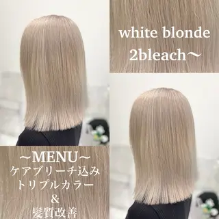 ロング カラー 色落ち綺麗🩰ハイ トーン🎀RINKAのヘアスタイル