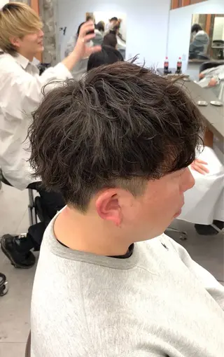 ショート パーマ メンズ 森川 力のヘアスタイル