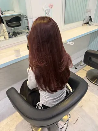 カラー 🇰🇷韓流暖色ヘア 🍒saaya🍒のヘアスタイル