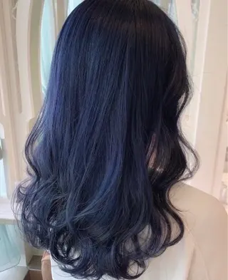 セミロング コハク /艶カラー 縮毛矯正のヘアスタイル