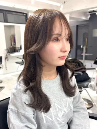 セミロング カラー 🩶大人韓国ヘア 渋谷/Satsukiのヘアスタイル