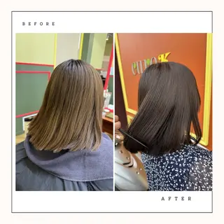 ミディアム カラー 米倉 麻衣のヘアスタイル