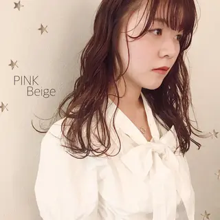 セミロング カラー 市川 千夏のヘアスタイル